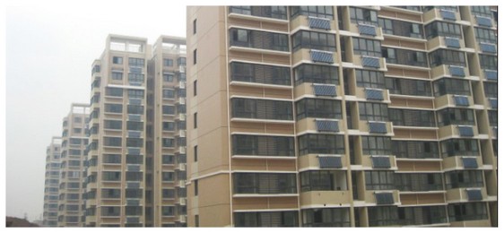 山东济宁幸福小区400台平板热水工程