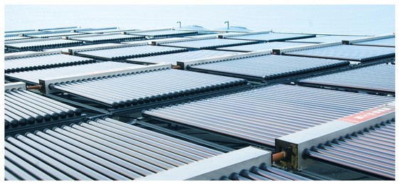 青岛平度东莱大酒店20吨集热模块热水工程