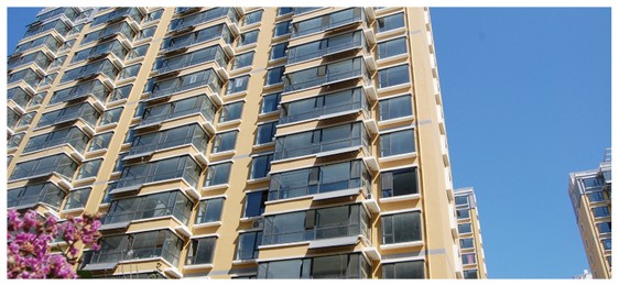 烟台海阳东方花园高层居民区528台平板热水工程